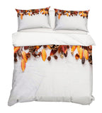 3D Autumn Pinecone Leaves Quilt Cover Set Bedding Set Pillowcases 76- Jess Art Decoration
