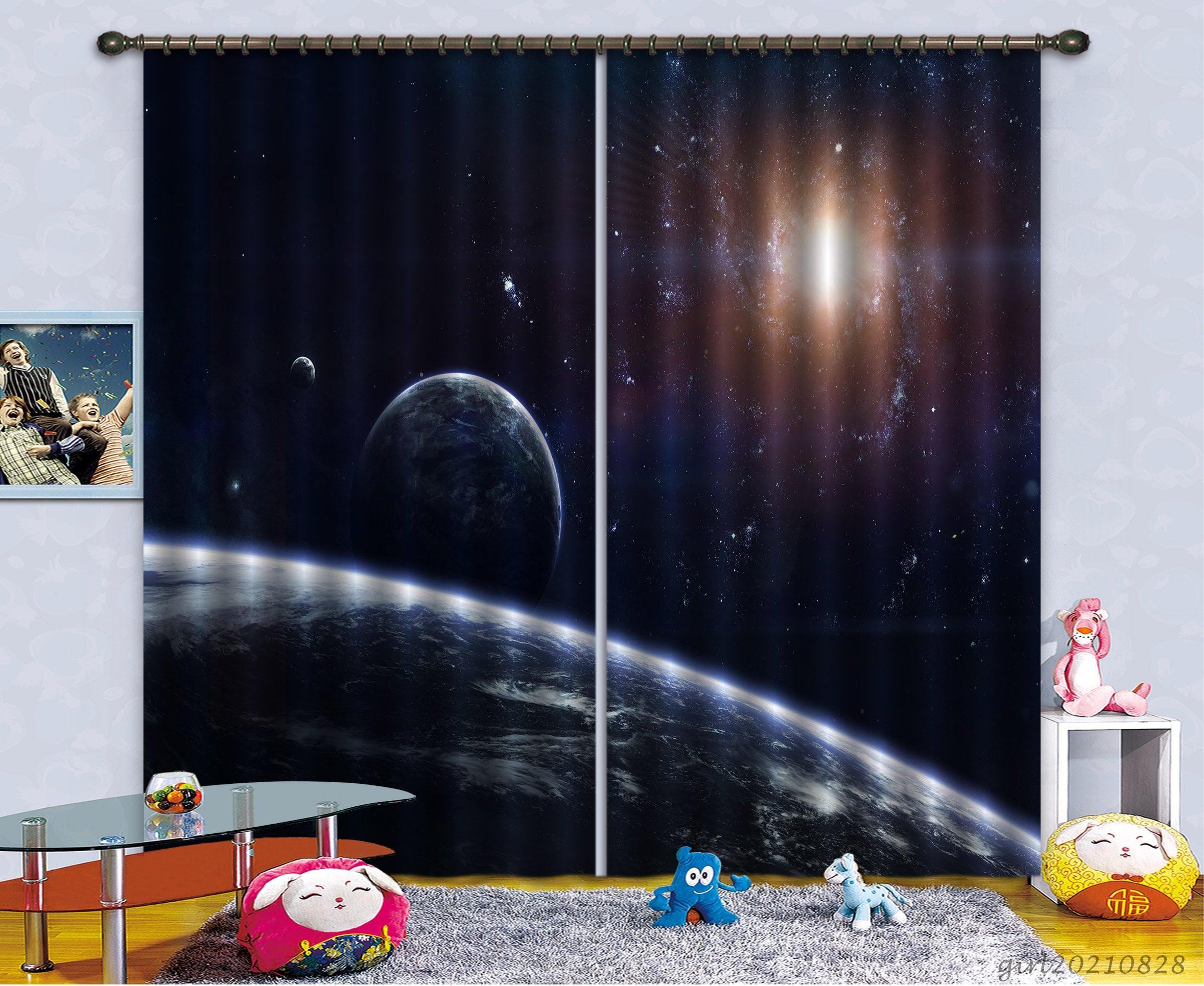 3D Space Planet Curtains and Drapes LQH 127- Jess Art Decoration