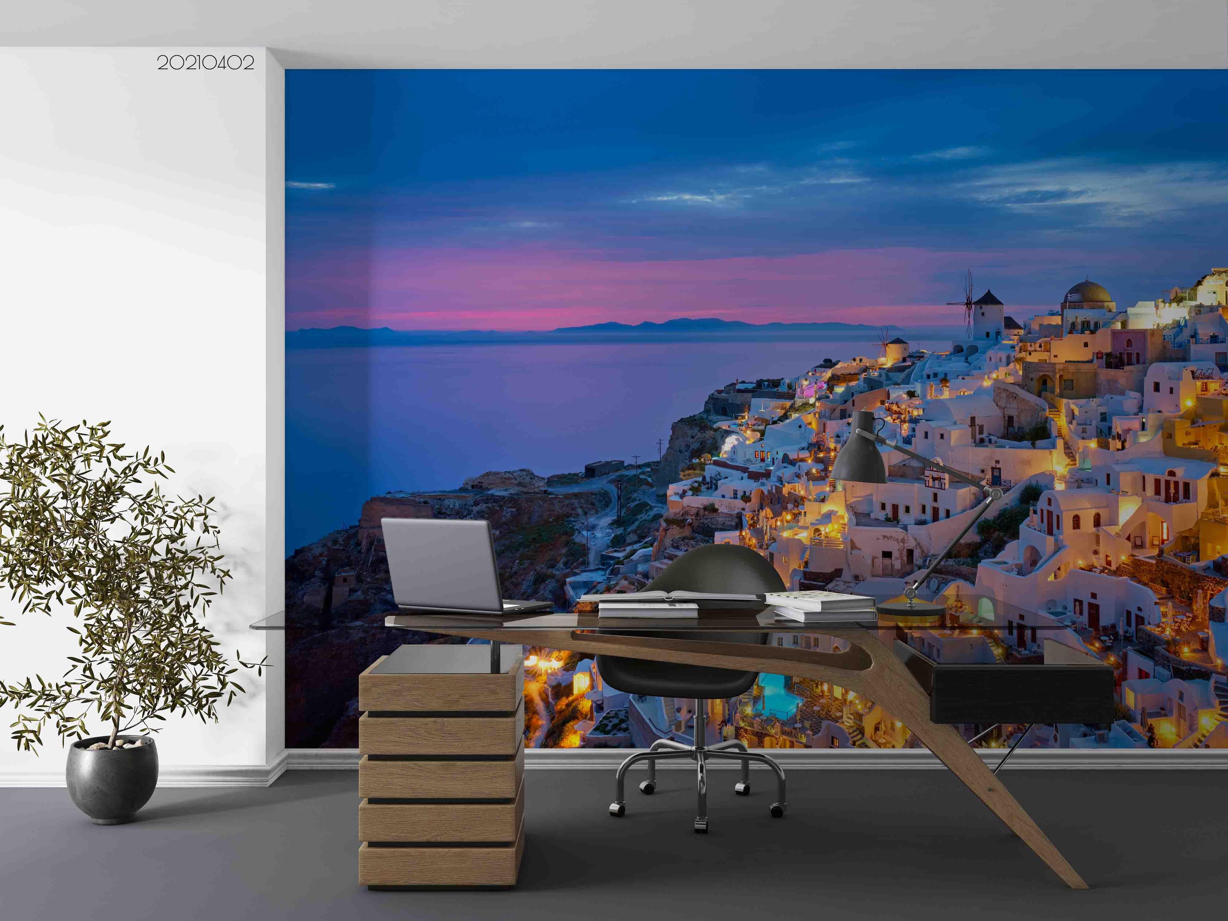 3D Aegean Landscape Wall Mural Wallpaper LQH 97- Jess Art Decoration