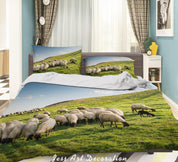 3D Nature Animal Sheep Quilt Cover Set Bedding Set Duvet Cover Pillowcases WJ 6035- Jess Art Decoration