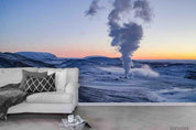 3D Winter Snow Mountain Smoke Wall Mural Wallpaper SWW4062- Jess Art Decoration