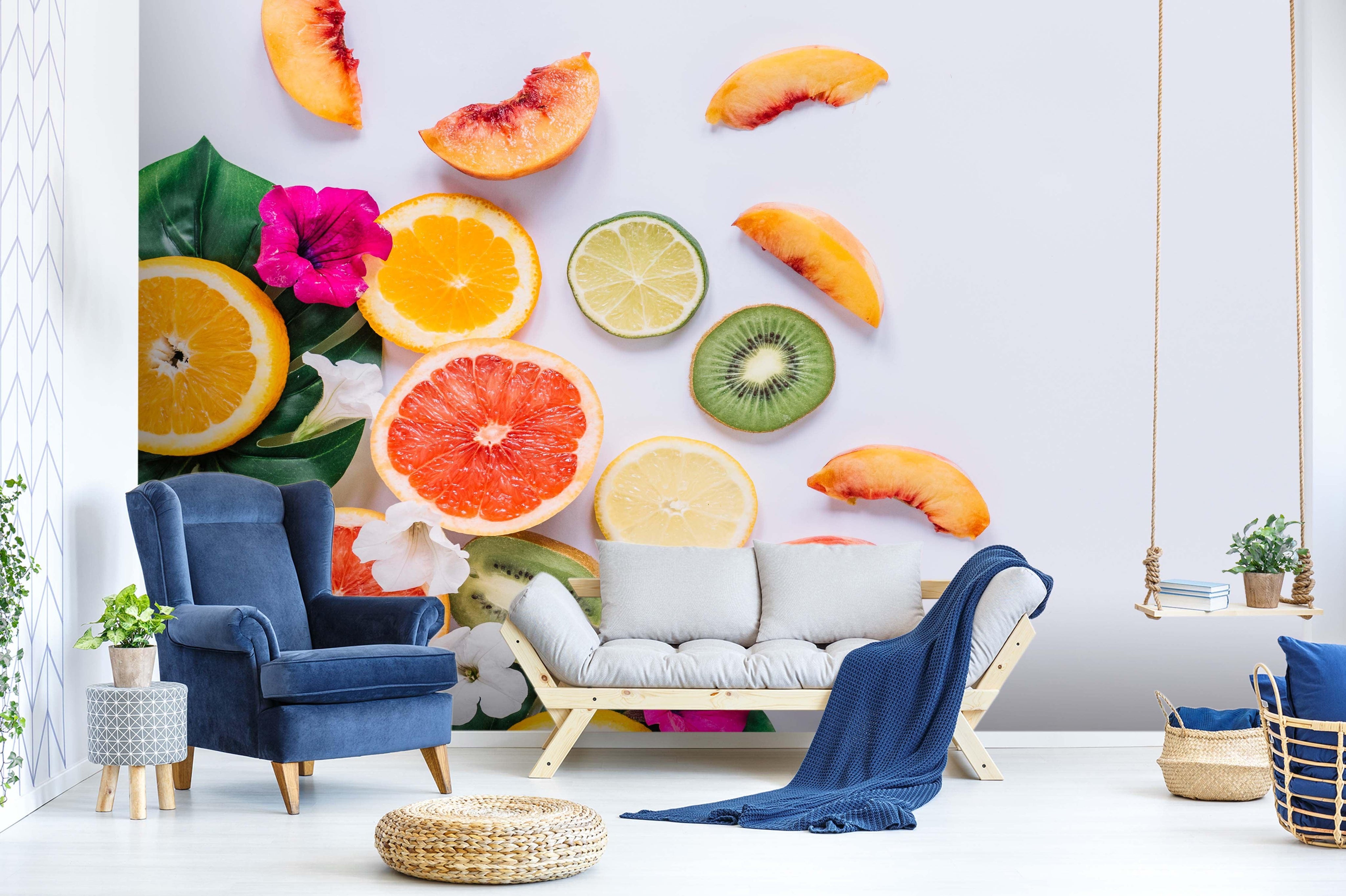 3D kiwi fruit lemon orange wall mural wallpaper 83- Jess Art Decoration