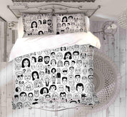 3D Abstract Human Face Art Graffiti Quilt Cover Set Bedding Set Duvet Cover Pillowcases 19- Jess Art Decoration