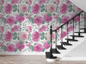 3D Hand Drawn Pink Floral Wall Mural Wallpaper LQH 57- Jess Art Decoration
