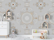 3D Abstract Grey Artistic Floral Wall Mural Wallpaper LQH 6- Jess Art Decoration