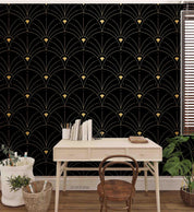 3D Abstract Gold Line Geometric Art Decoration Wall Mural Wallpaper 70 LQH- Jess Art Decoration