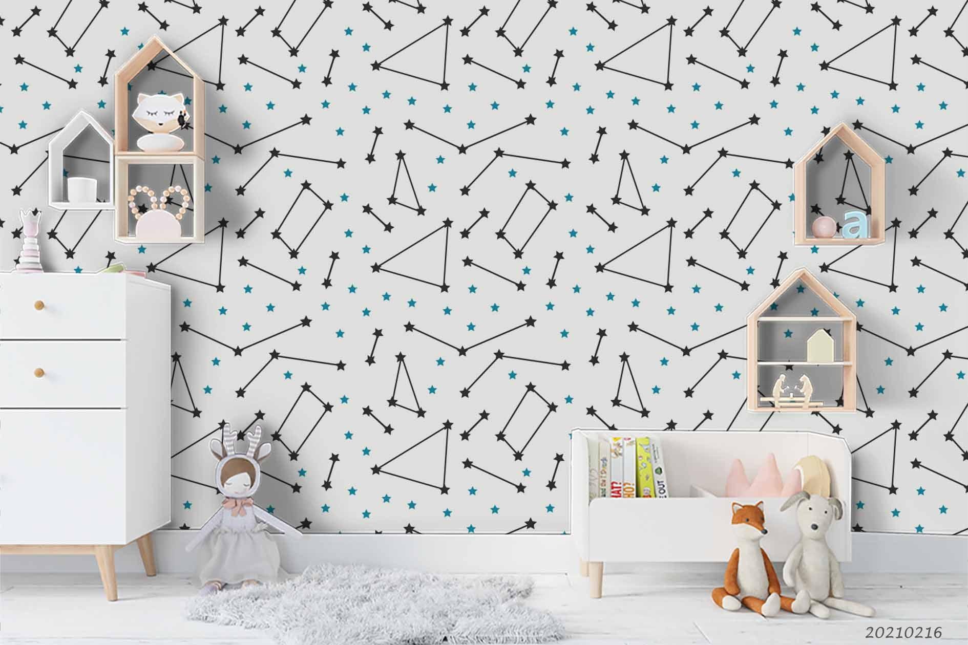 3D Hand Drawn Space Constellation Wall Mural Wallpaper LQH 386- Jess Art Decoration