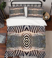 3D Zebra Fur Quilt Cover Set Bedding Set Pillowcases SF28- Jess Art Decoration