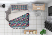 3D Red Flamingo Leaves Pattern Quilt Cover Set Bedding Set Duvet Cover Pillowcases WJ 3703- Jess Art Decoration
