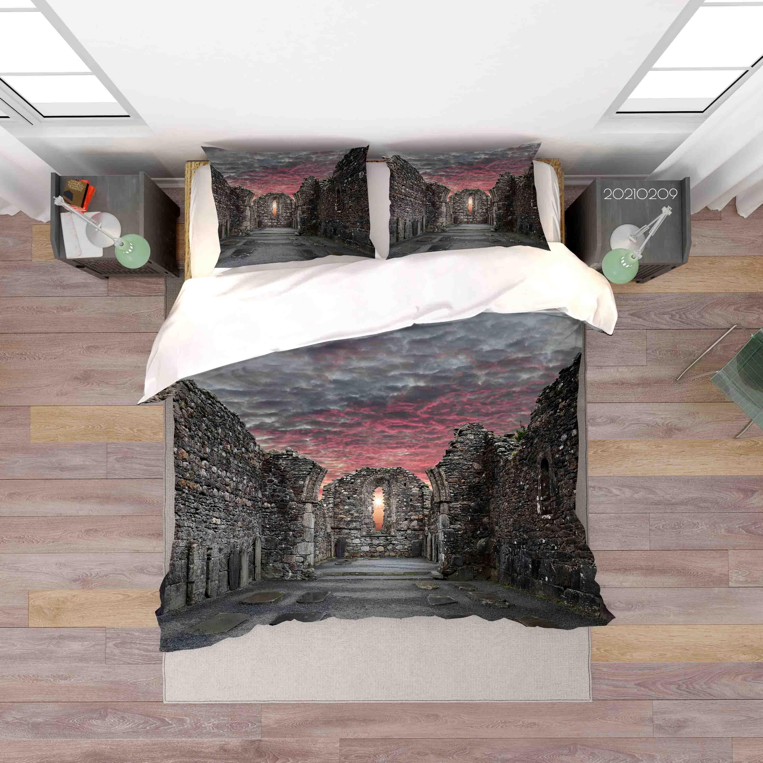 3D Natural Architecture Landscape Quilt Cover Set Bedding Set Duvet Cover Pillowcases 31- Jess Art Decoration