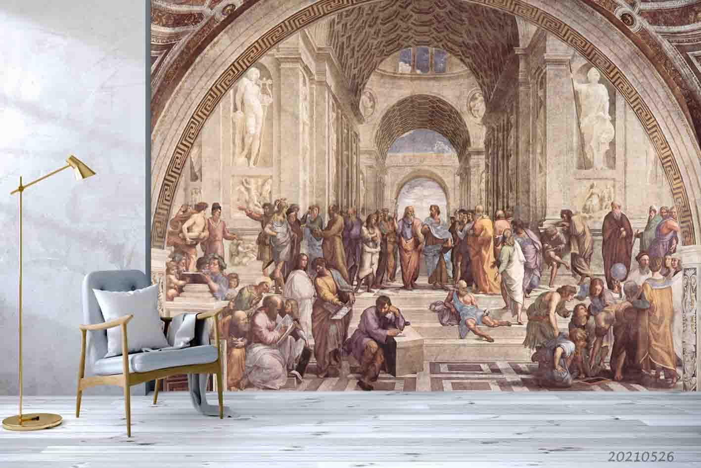 3D Da Vinci Bible Church Wall  Mural Wallpaper SWW386- Jess Art Decoration