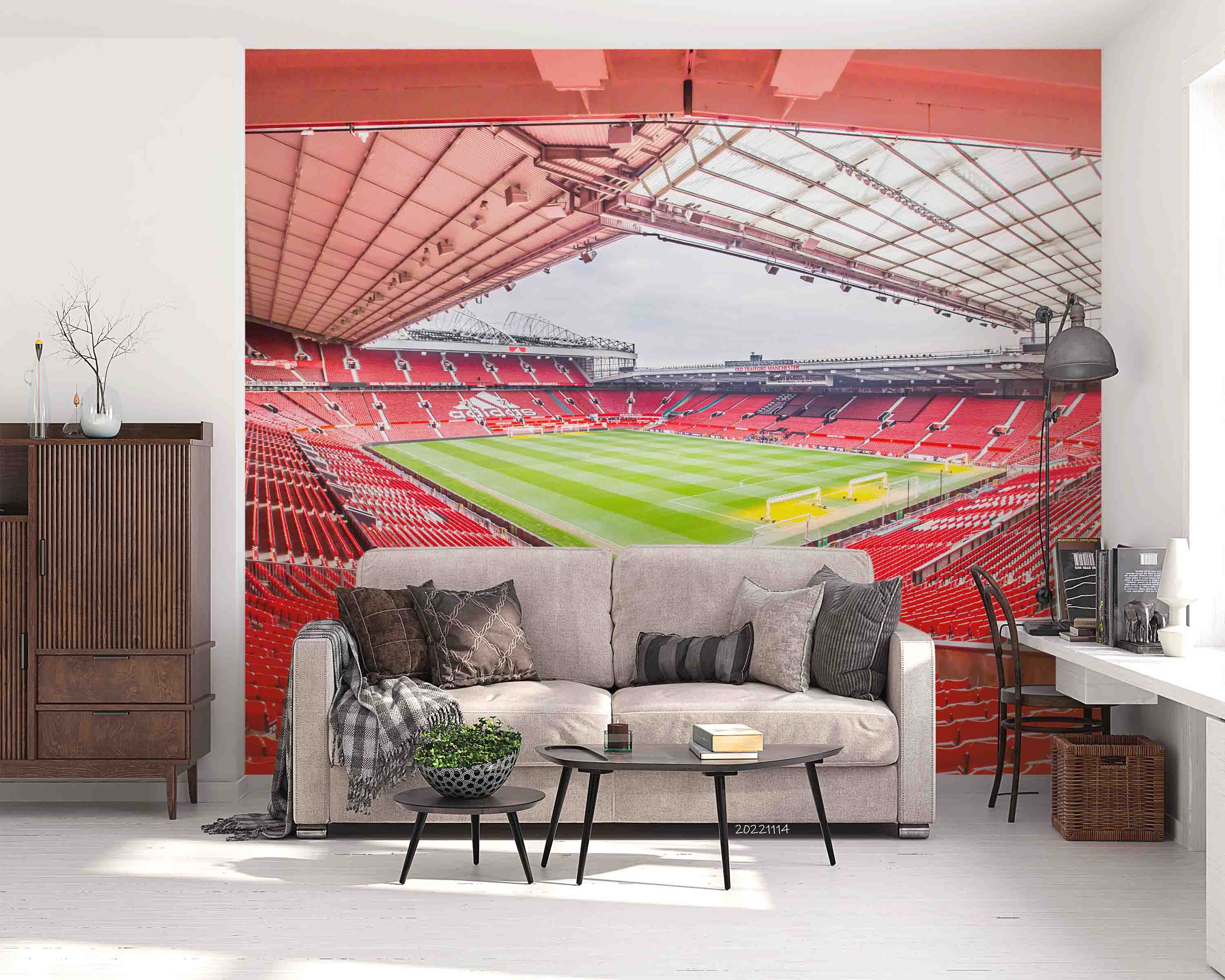 3D UK Old Trafford Football Stadium Wall Mural Wallpaper GD 225- Jess Art Decoration