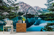 3D Mountain Lake Forest Landscape Wall Mural Wallpaper LQH 648- Jess Art Decoration