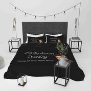 3D Elvis Aron Presley Black Quilt Cover Set Bedding Set Duvet Cover Pillowcases JN 1197- Jess Art Decoration