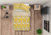 3D Yellow Cat Quilt Cover Set Bedding Set Duvet Cover Pillowcases LXL 121- Jess Art Decoration