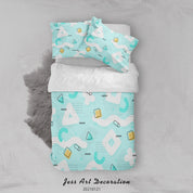 3D Abstract Green Geometric Pattern Quilt Cover Set Bedding Set Duvet Cover Pillowcases 118- Jess Art Decoration