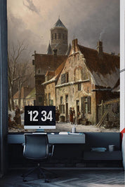 3D European Village Oil Painting Wall Mural Wallpaper 98- Jess Art Decoration