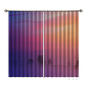 3D Abstract Mountain Plant Tree Sunshine Purple Curtains and Drapes LLL 189- Jess Art Decoration
