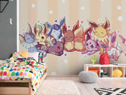 3D Colourful Animal Characters cute anime animal character mural wall mural wallpaper for kids room - view 2