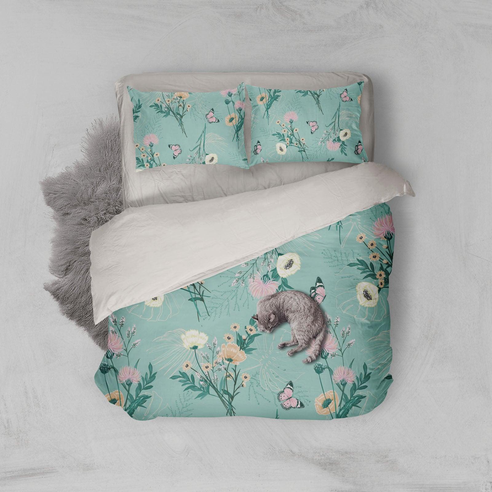 3D Pink White Floral Quilt Cover Set Bedding Set Pillowcases 159- Jess Art Decoration