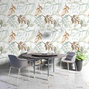 3D Hand Drawn Leaves Plant Pattern Wall Mural Wallpaper LXL- Jess Art Decoration