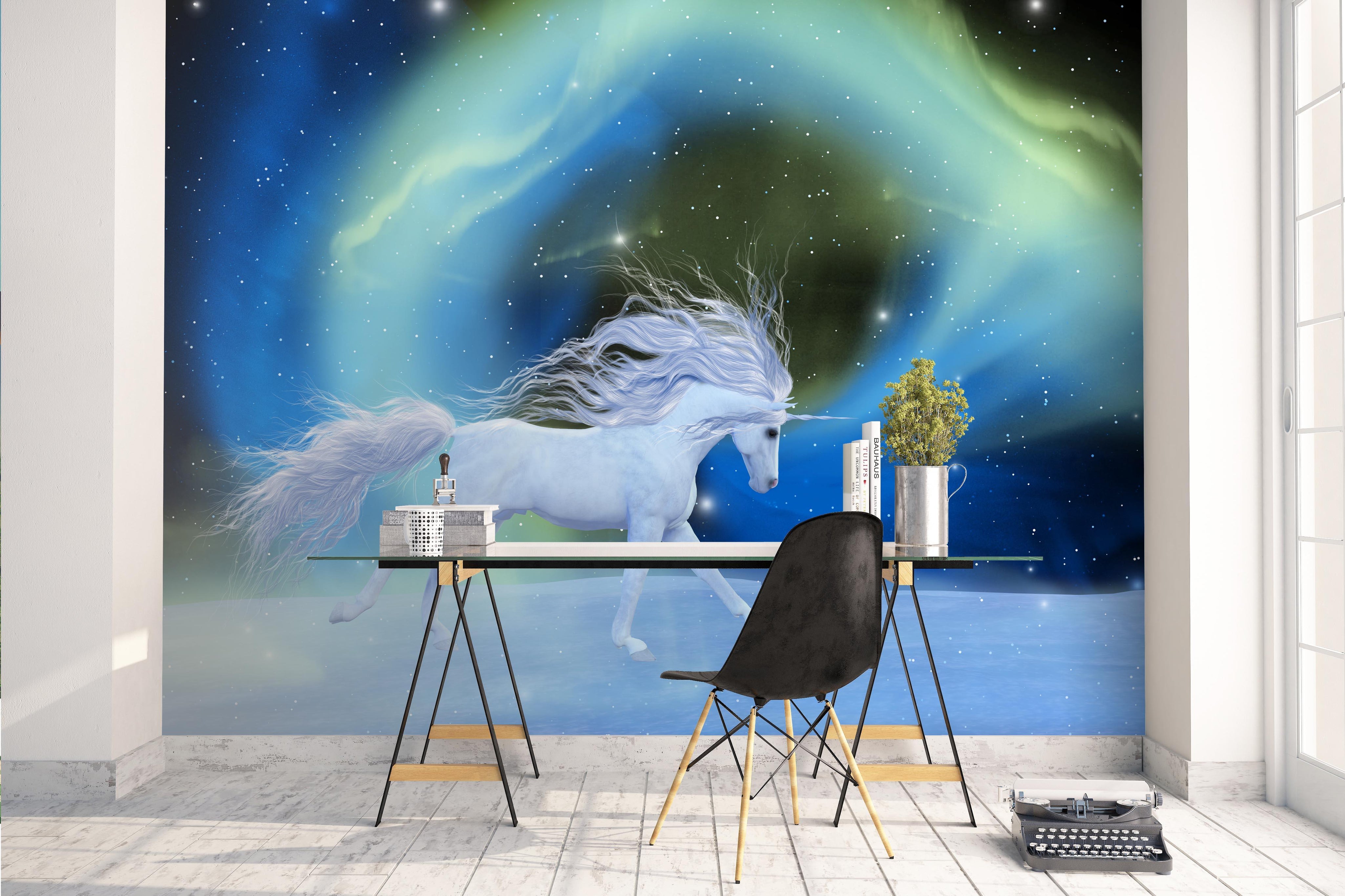 3D Blue Sky White Horse Wall Mural Wallpaper 83- Jess Art Decoration