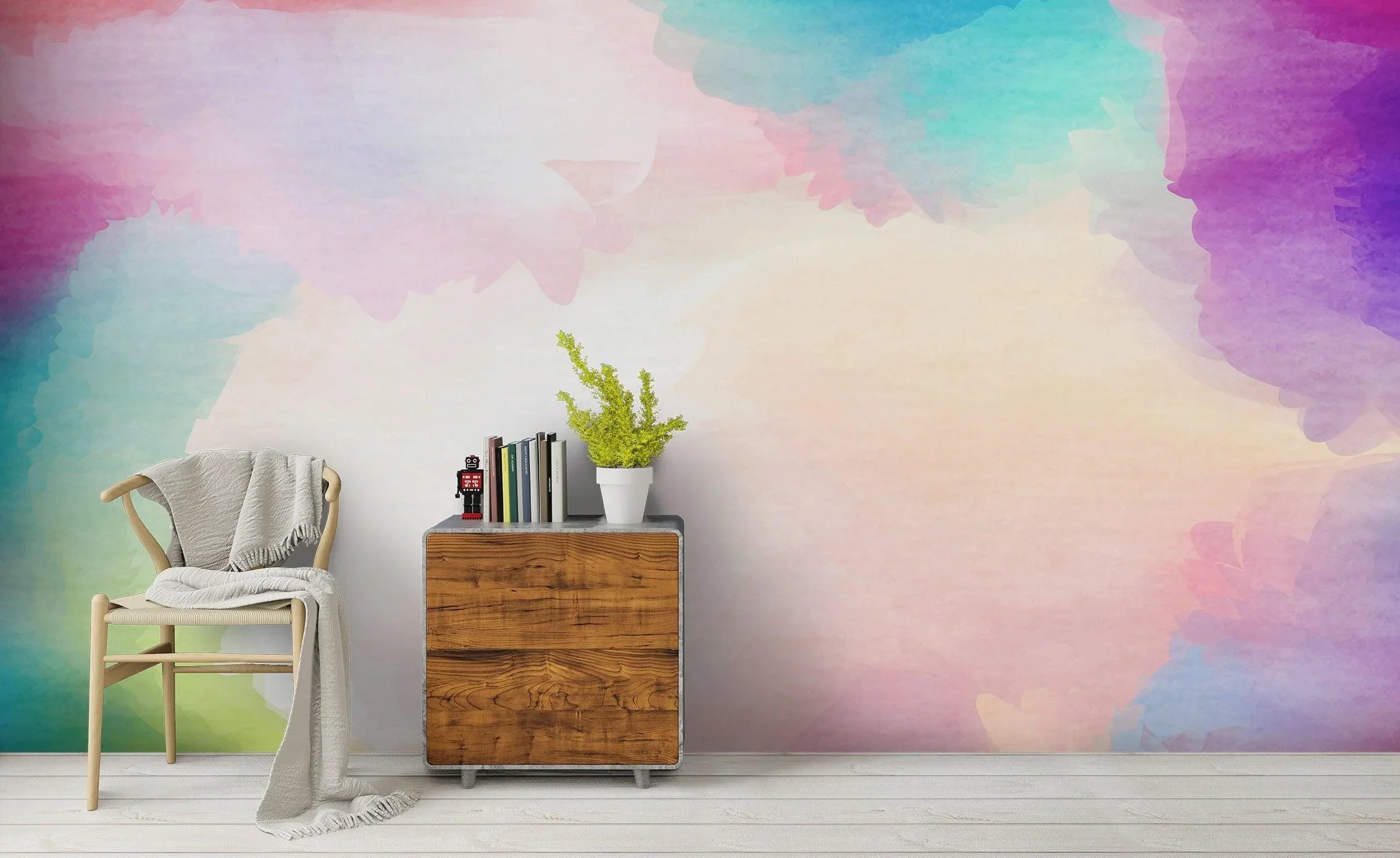 3D Watercolor Color Pattern Wall Mural Wallpaper 205- Jess Art Decoration