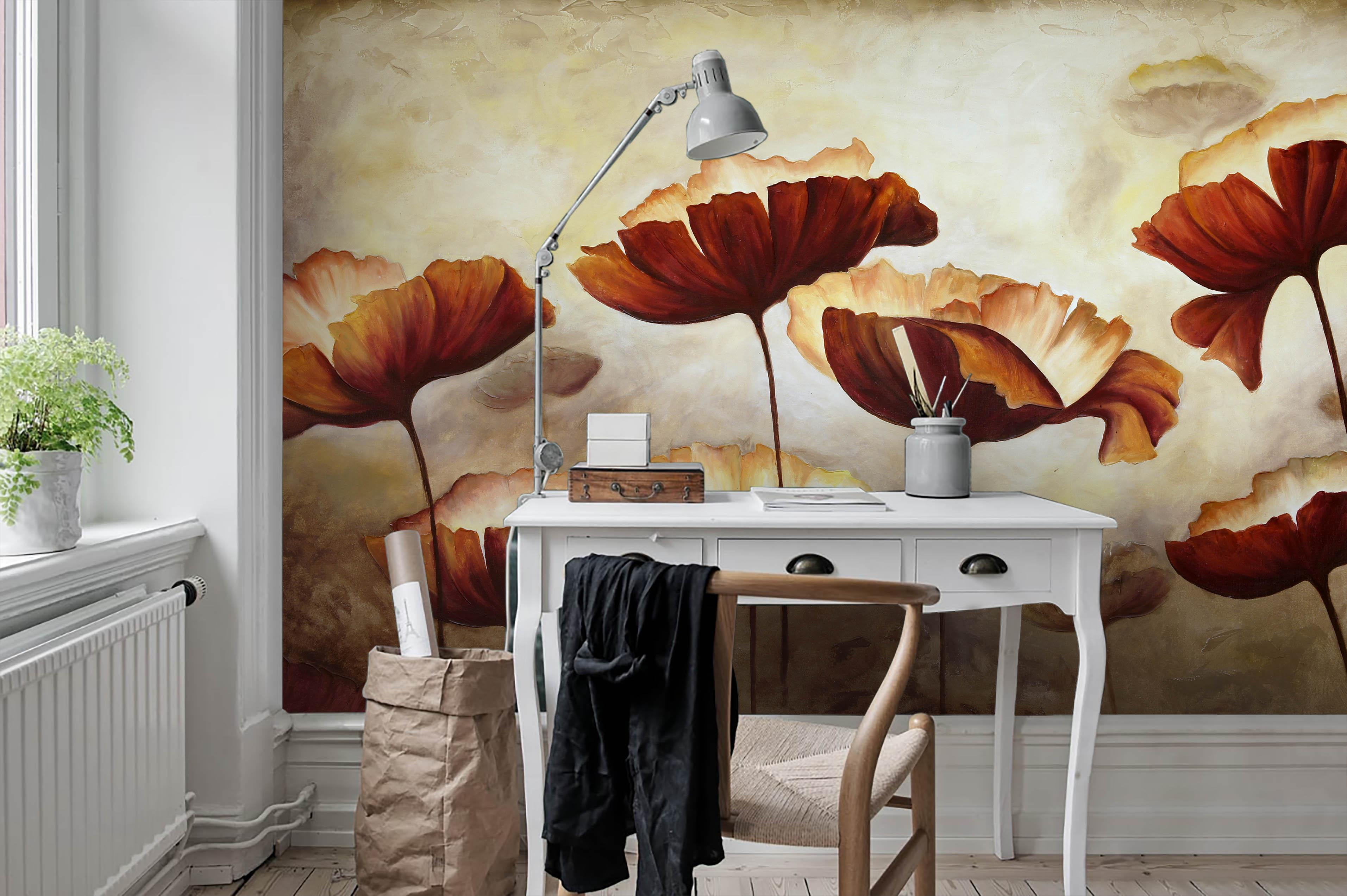 3D Lotus Leaf Oil Painting Wall Mural Wallpaper 26- Jess Art Decoration