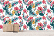 3D Giant Tropical Floral colourful tropical flower mural wall mural wallpaper for dining room - view 3