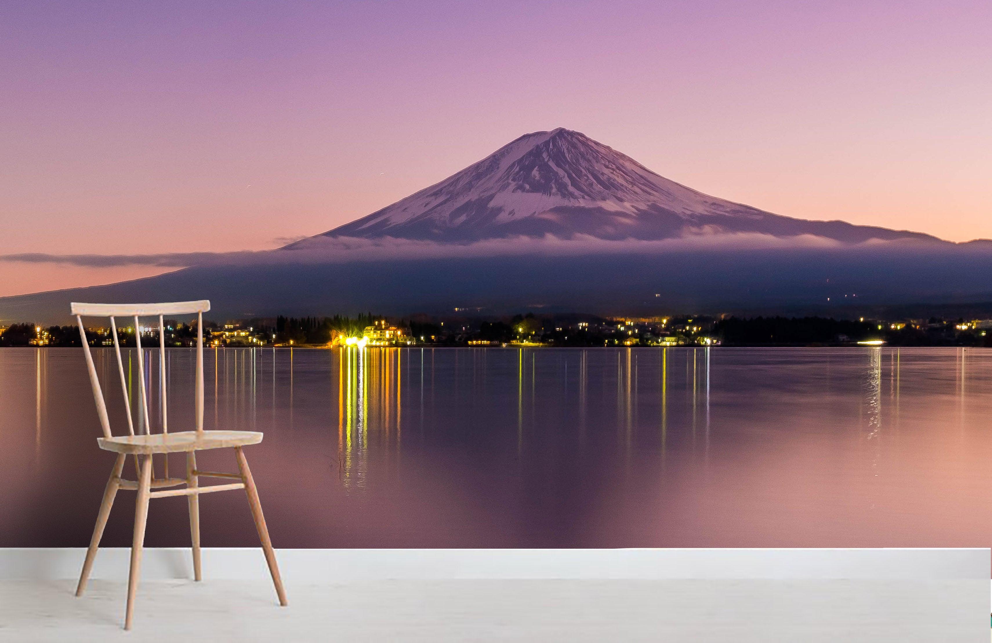 3D Snow Mountain Pink Sky  Wall Mural Wallpaper 96- Jess Art Decoration