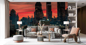 3D Dusk Sunset Glow City Landscape Wall Mural Wallpaper SWW4986- Jess Art Decoration