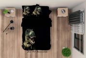 3D Black Dinosaur Quilt Cover Set Bedding Set Duvet Cover Pillowcases SF47- Jess Art Decoration