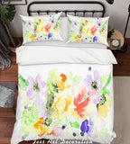 3D Color Flowers Watercolor Quilt Cover Set Bedding Set Pillowcases  51- Jess Art Decoration