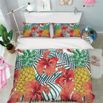 3D Pineapples Red Floral Quilt Cover Set Bedding Set Pillowcases 35- Jess Art Decoration