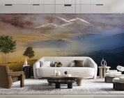 3D Plateau Misty House Landscape Wall Mural Wallpaper GD 2787- Jess Art Decoration