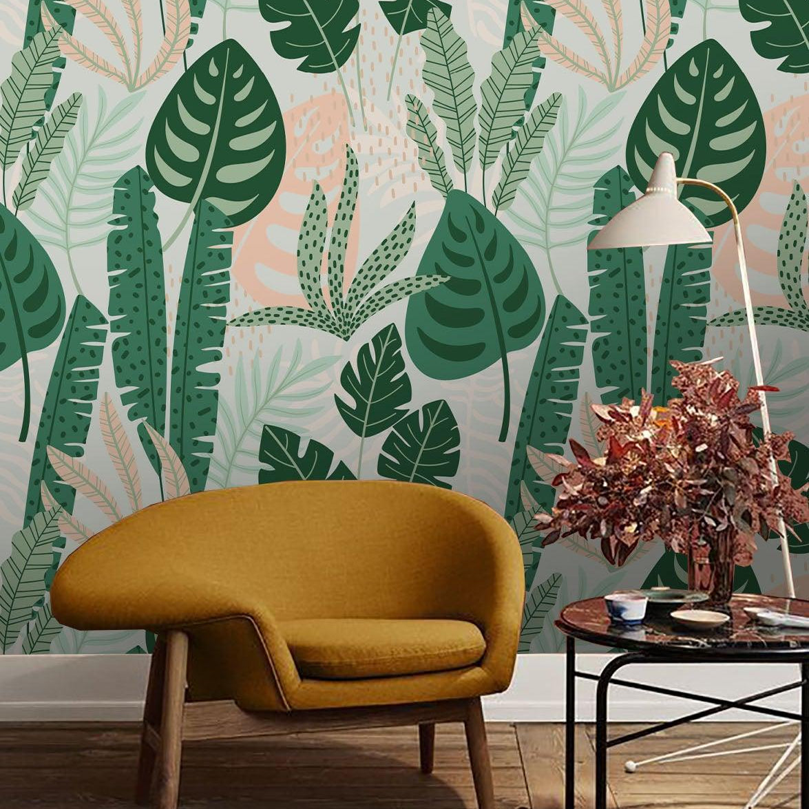 3D Green Leaves Wall Mural Wallpaper 30- Jess Art Decoration