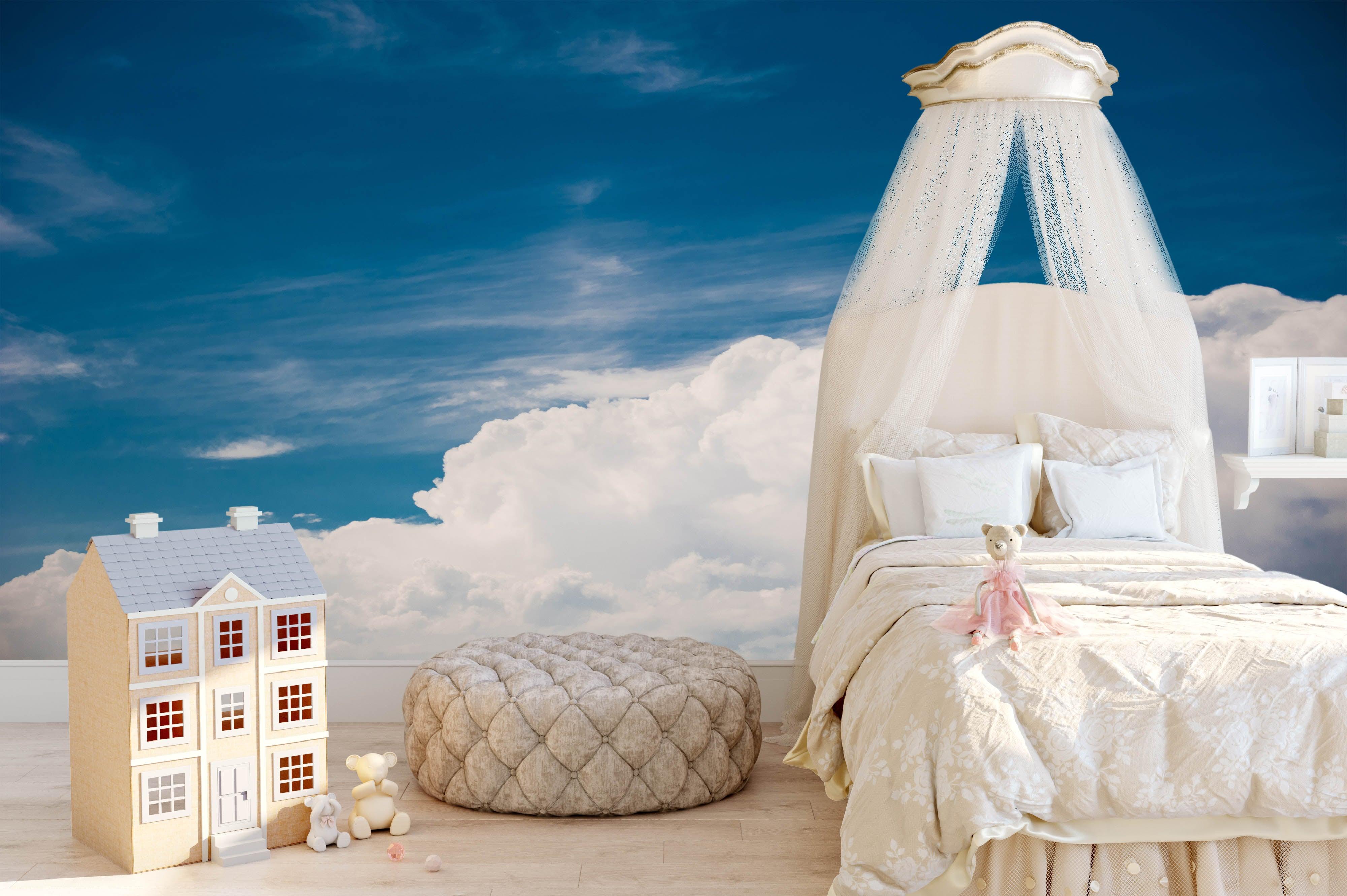 3D Blue Sky White Cloud Wall Mural Wallpaper 105- Jess Art Decoration