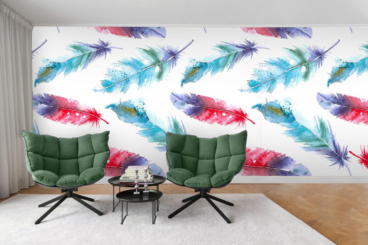 3D Feather Wall Mural Wallpaper 77- Jess Art Decoration
