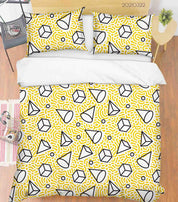 3D Abstract Geometric Pattern Quilt Cover Set Bedding Set Duvet Cover Pillowcases 112- Jess Art Decoration