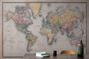 3D World Map Wall Mural Wallpaper LQH 593- Jess Art Decoration