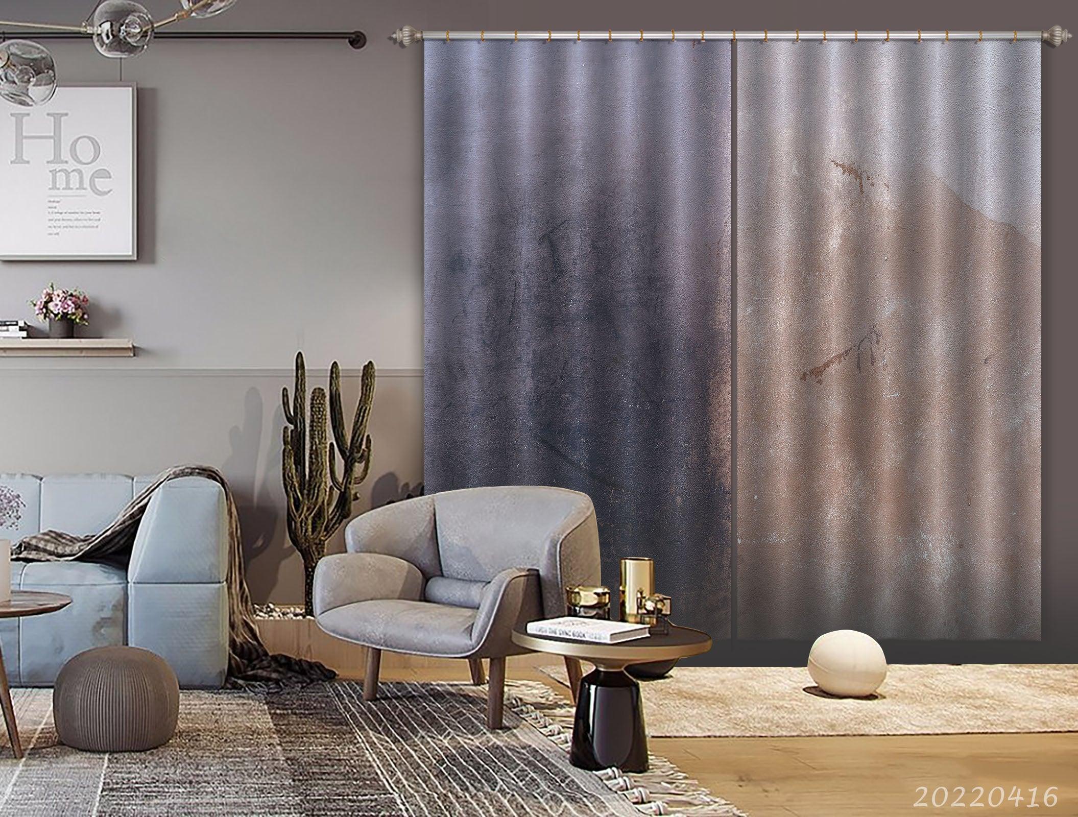 3D Abstract Bicolor Texture Background Curtains and Drapes GD 4504- Jess Art Decoration