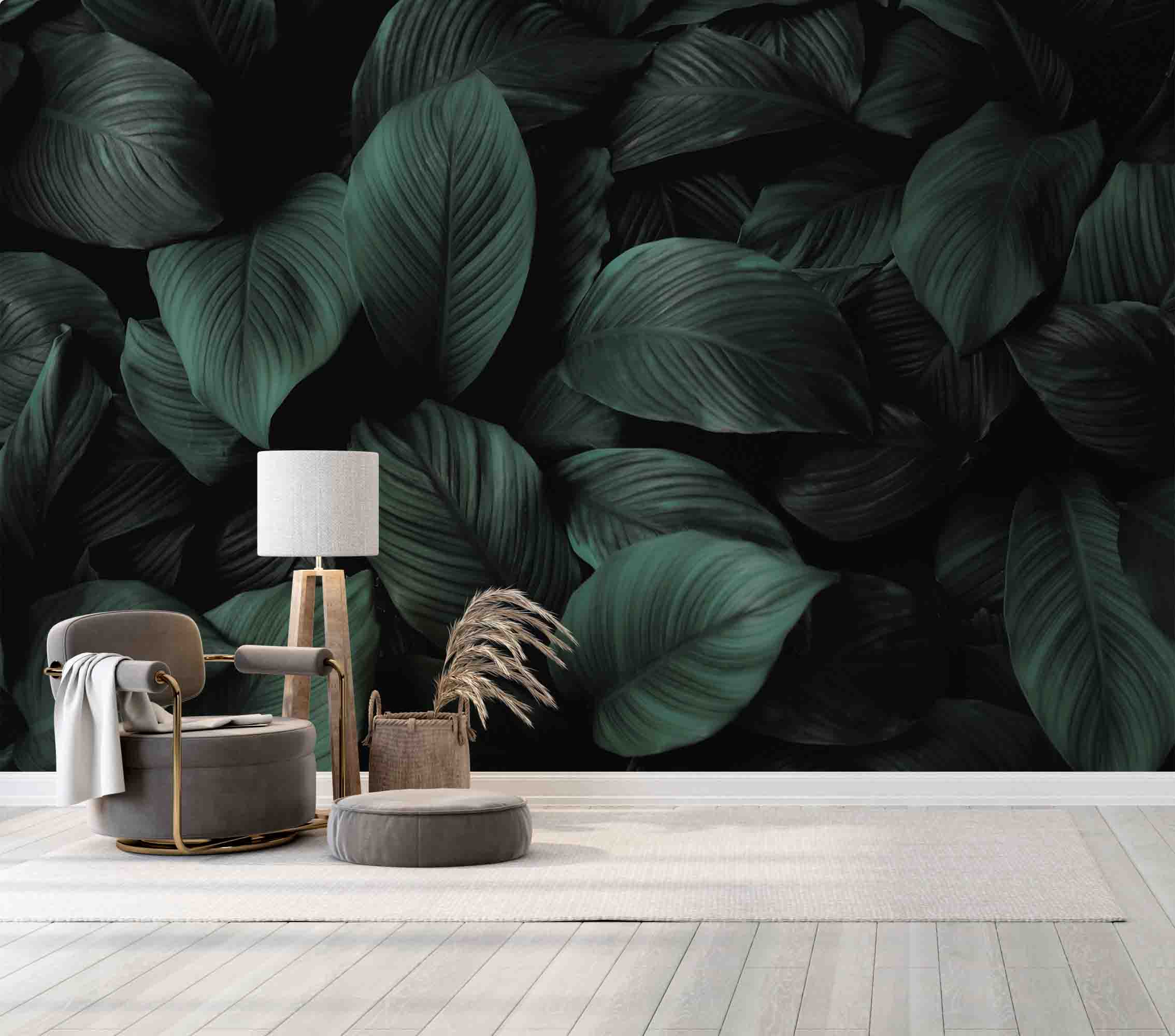 3D Leaves Reality Photo Green Plant Wall Mural Wallpaper JN 4- Jess Art Decoration