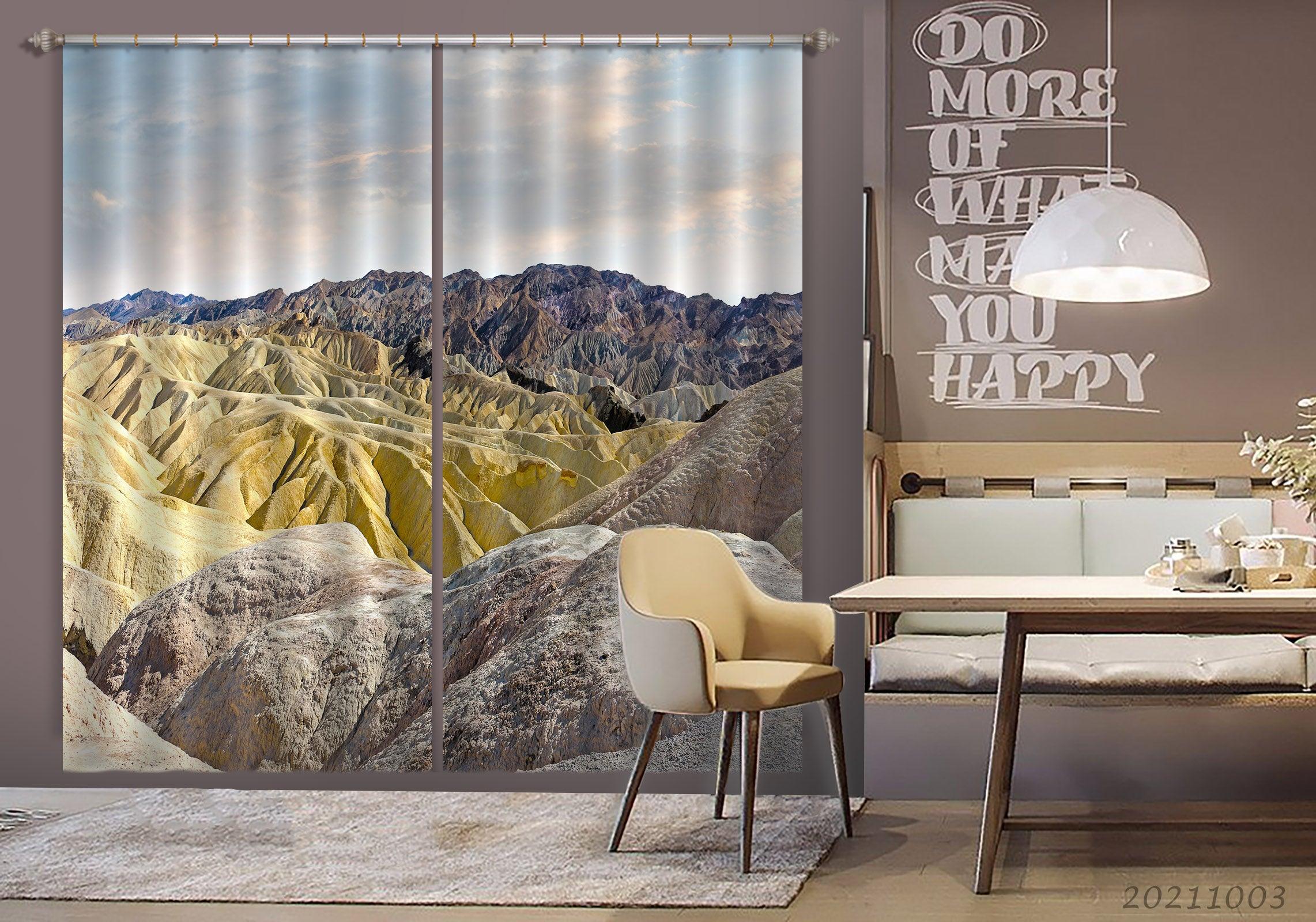 3D Mountain Nature Landscape Curtains and Drapes LQH 234- Jess Art Decoration