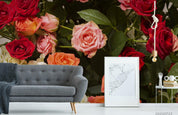 3D Red Rose Floral Wall Mural Wallpaper LQH 496- Jess Art Decoration