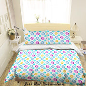 3D Hand Drawn Colored Diamond Quilt Cover Set Bedding Set Duvet Cover Pillowcases 107- Jess Art Decoration