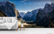 3D Landscape Blue Sky Mountain Wall Mural Wallpaper LQH 641- Jess Art Decoration