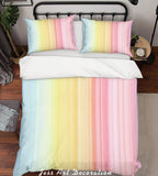 3D Colorful Vertical Stripes Quilt Cover Set Bedding Set Pillowcases 48- Jess Art Decoration