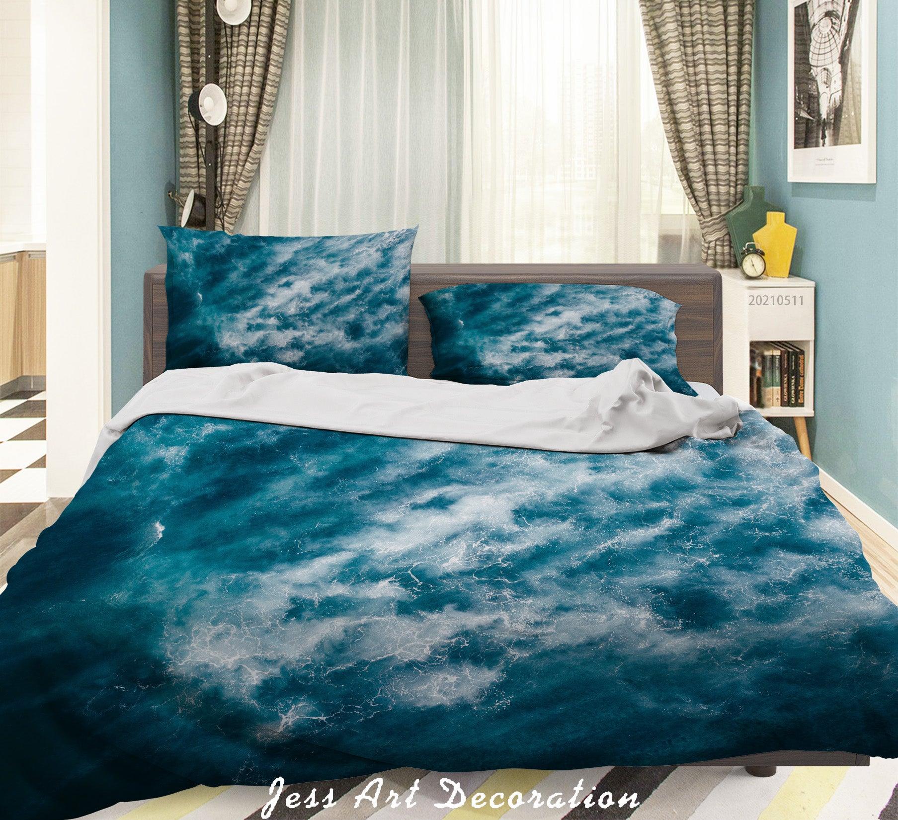 3D Blue Sea Landscape Quilt Cover Set Bedding Set Duvet Cover Pillowcases 561- Jess Art Decoration