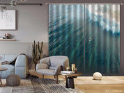 3D Landscape Ocean Wave Boat Curtains and Drapes GD 4489- Jess Art Decoration