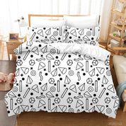 3D Abstract Geometric Pattern Quilt Cover Set Bedding Set Duvet Cover Pillowcases 128- Jess Art Decoration